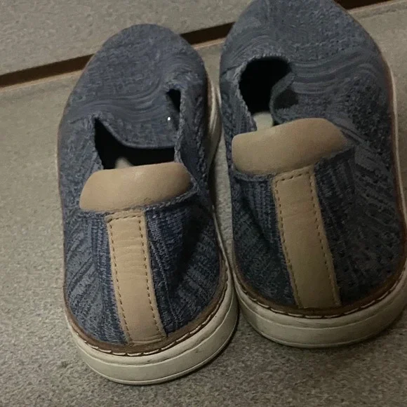 UGG Sammy Chevron Knit Slip On Sneakers Blue Marl Low Top Flats Womens 11 - Picture 4 of 4